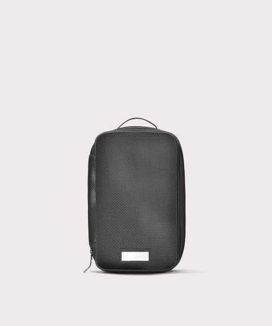 Front view of medium Roma packing cube in carbon black